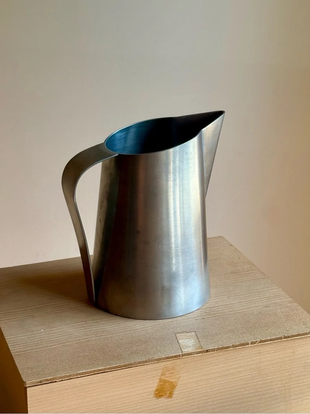 1970s Modern Design Pewter Pitcher Handmade by Ivan H. Crowell | Made in Canada